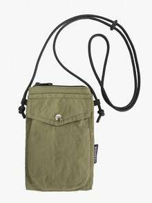 1 pieza Bolso bandolera mini de nylon resistente a desgarros con estampado a cuadros verde, cordón decorativo, múltiples bolsillos y cremallera, apto para camping y uso diario - Multicolor - Ver 11
