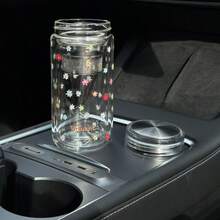 1 Pc Car Water Cup, 420ml Double-Wall Heat Insulated Glass Cup With Tea Infuser, Portable Travel Mug - Multicolor - View 10