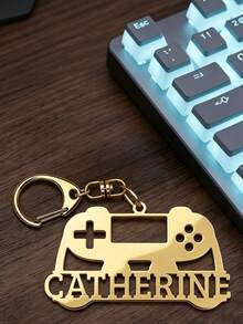 可客製化姓名遊戲機風格鑰匙圈，僅提供鑰匙圈/禮盒包裝，送給男友的完美禮物 - 風格E - 查看 6