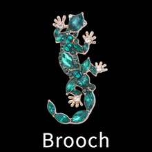 1/3 Fashion Exaggerated Animal Lizard Brooch Niche Design Rhinestone Gecko Pin Versatile Accessory For Dress And Coat - Style - View 3