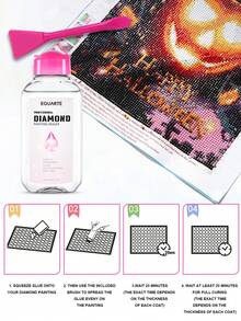Diamond Painting Sealer With Silicone Brush, 5D Diamond Painting Sealer, Maintain Shine, For Diamond Paintings And Puzzles (4.4 Oz) - A - View 5