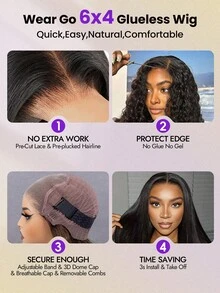 OQ Wig Depan Tanpa Lem, Warna Campuran Cokelat Emas Bergelombang, Ukuran 6x4 Inci, HD Seamless, Kepadatan 180%, Rambut Manusia 22-28 Inci, Rambut Perawan yang Belum Diproses, Termasuk Hadiah Gratis, Pengiriman Gratis - S4/27/613 - View 8