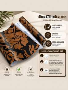 Self-Adhesive PVC Wallpaper, Washable, Decorative Wood Pattern, 5m X 10m Roll, For Home Renovation And Decoration, Living Room, Bedroom, Kitchen, Furniture, Patterned Wall Covering. - F202 - 查看 1