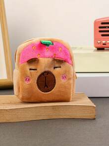 1pc Cartoon Fruit Capybara Coin Purse, Bag Charm, Coin Storage Small Gift - Multicolor - View 3