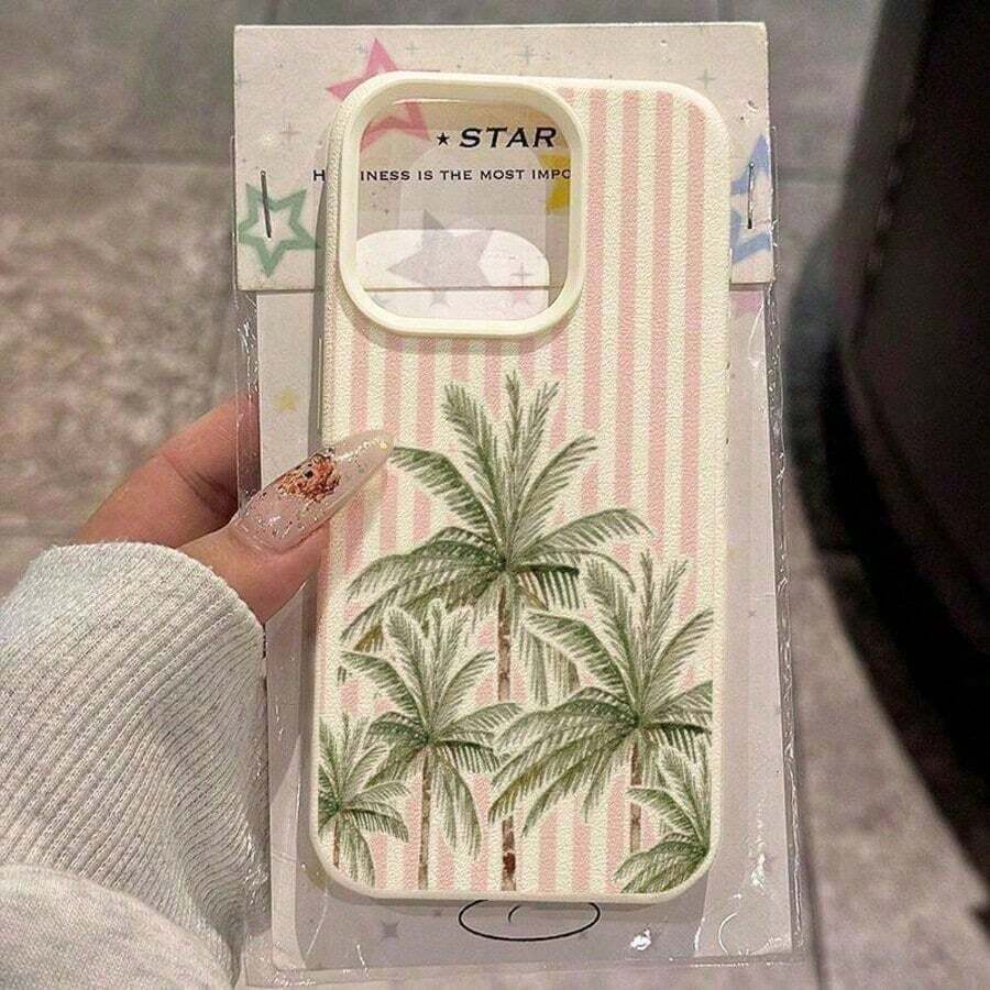 Fashion Print Cell Phone Case 20261pc, TPU Material, Summer Rose Tree Design, Compatible With IPhone 17 Pro, International Version, Not The Domestic Version - White 6 - View 1