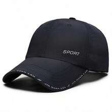 1 Piece Lightweight Outdoor Baseball Cap, Simple And Breathable Fashionable Quick-Drying Hat With Protection For Men, For Summer, Beach, Vacation, Festivals, Travel - Navy Blue - View 1
