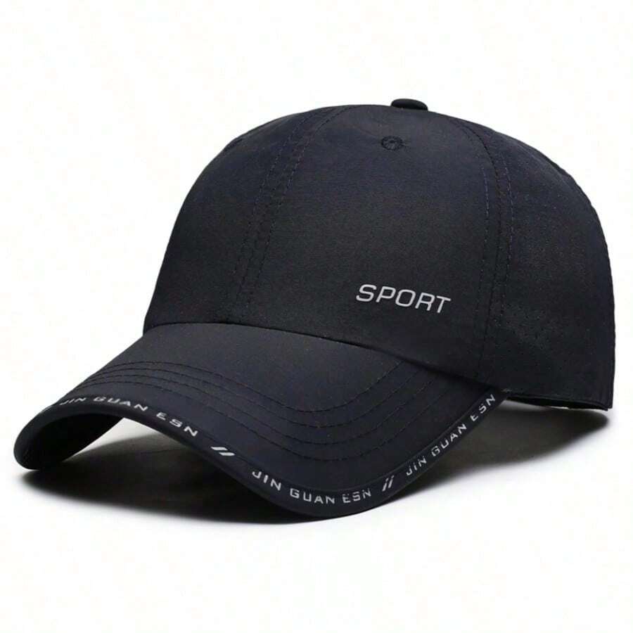 1 Piece Lightweight Outdoor Baseball Cap, Simple And Breathable Fashionable Quick-Drying Hat With Protection For Men, For Summer, Beach, Vacation, Festivals, Travel - Navy Blue - View 1