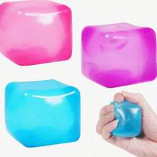 1pc Large Square Stress Relief Soft Candy Maltose 4-Color Slow Rebound Squeeze Toy, Gift For Teens And Adults For Easter, Birthday, Valentine's Day And Holidays - Multicolor - View 2