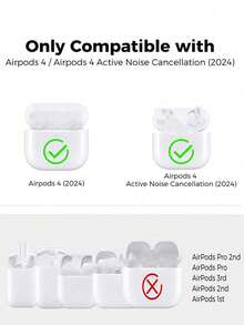 Shockproof Solid Color Material 1pc Cleaning Pen + 1pc Transparent Case Suitable For 4th Gen, Pro 3 Wireless Bluetooth Earphone Soft Case Spring Birthday Gift - Clear - View 7