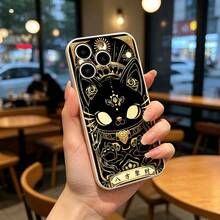 手机壳:适配 iPhone17 16 15 14 13 12 11 proPro Max系列 福猫招财图案 男女高级感 - ホワイト - チェックする 3