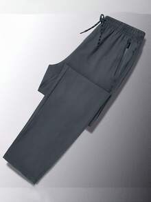 Pantalones Deportivos Talla Grande Hombre, Ajuste Extragrande para Hombres Altos y Robustos, Transpirable Cómodo Versátil Moderno Ideal Fitness y Ejercicio - humo gris - Ver 5