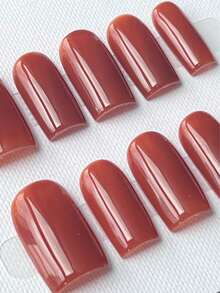 Zysa 10pcs Handmade Nails Press On Nails Short Nails For Summer Vacation Graduation Party - Multicolor - View 3