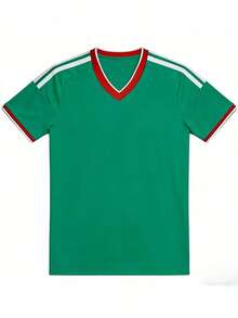 Camiseta de fútbol para hombre, Logo de fútbol de círculo estándar de textura de eclosión - Verde - Ver 3