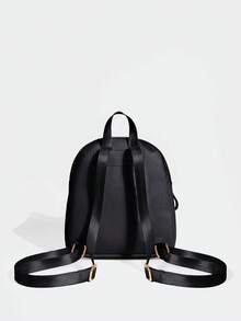 1pc Girls Cute Classic Backpack K-Pop Witch Girl Group Print Backpack, Rainbow Backpack, Shoulder Bag, Heart-Shaped Wallet, Adjustable Shoulder Strap Design, Valentine's Day Gift, Suitable For Daily, Outdoor, School, Travel, Hiking, Portable Use, Lightweight Casual, Ideal Gift Choice - Black - View 11