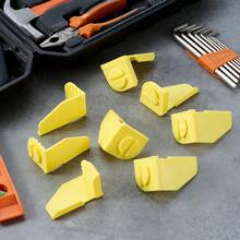 4pcs/Pack, Construction Line Anchor Corner Clips, Plastic Bricklaying Tools, Brick/Block Corner Line Fixing Tools, Yellow - Work Line Anchor Angle Code - View 4