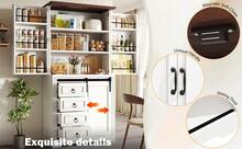 Tall Cabinet With Safety Tilt Mechanism And Snack Shelf, 4 Drawers And Adjustable Shelves, Unique - 白色 - 查看 11
