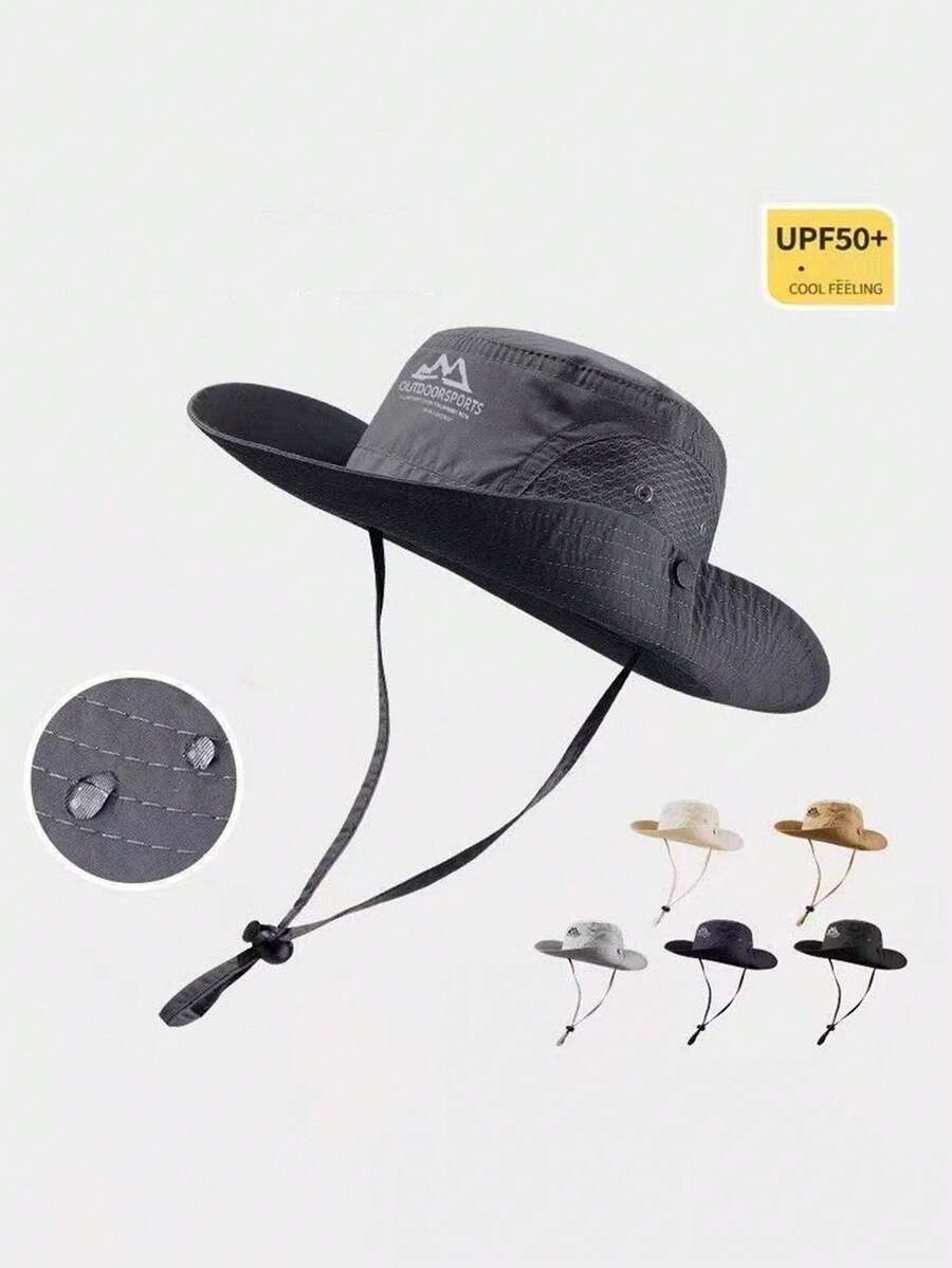 Mũ chống nắng ngoài trời unisex đa năng thoáng khí mới, leo núi, leo trèo, cắm trại, đạp xe, câu cá, chống tia UV, phong cách cao bồi miền Tây, nhiều màu lựa chọn - Nhiều màu - Xem 1