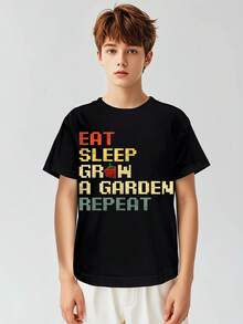 1 camiseta divertida de juego, de manga corta para niños, de cuello redondo y estilo casual, perfecta para actividades al aire libre y uso diario. - Blanco - Ver 7