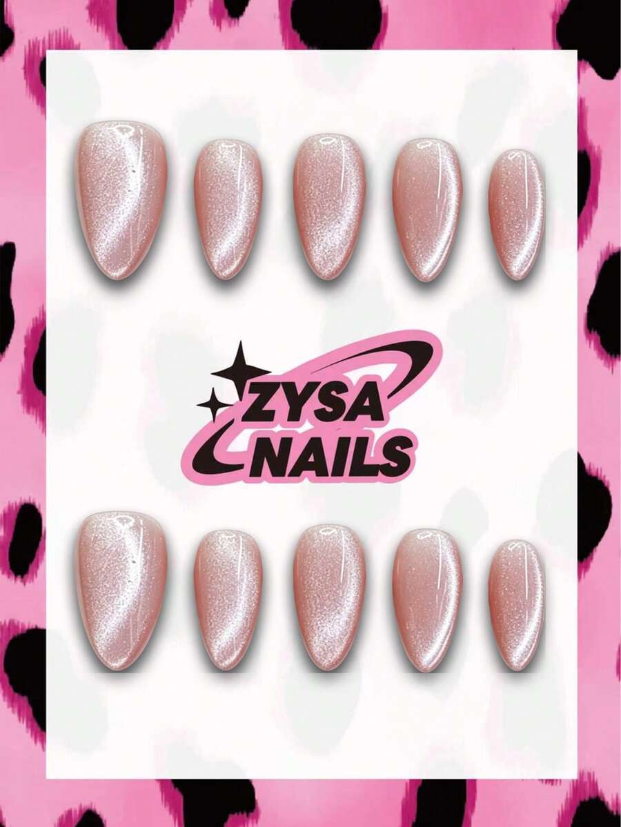 Zysa 10pcs Handmade Nails Press On Nails Short Nails For Summer Vacation Graduation Party - Multicolor - View 1