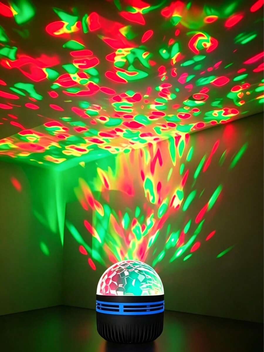 Luz Proyectora de Ola Soñadora, Lámpara RGB Alimentada por USB con Control Remoto para Noches Relajantes & Vibras de Fiesta