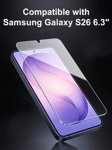 2 Packs Tempered Glass Screen Protector ForSamsung Galaxy S26 Ultra/S26+/S26/S25 Ultra/S25+/S25/S25 Edge/S24 Ultra/S24+/S24/S23 Ultra/S23+/S23/S22 Ultra/S22+/S22 | 9H Hardness Anti-Scratch Anti-Fingerprint Easy To Install Case Friendly HD Film | Holiday Phone Accessory Gift - Clear - View 2