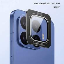 1pc Compatible With Xiaomi 17T /17 T Pro High Definition Transparent Tempered Glass Camera Lens Protector Film, Phone Lens Protector Film, Metal Frame Integrated, Phone Camera Protector, Protective Pad, Blue - Blue - View 5