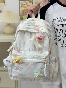 6pcs/1pc Minimalist Casual Mini Backpack, Soft And Lightweight Fabric, Solid Color Simple Design, Suitable For All Seasons, Ideal For Teenage Girls, Students, Working Women, Mothers, Travel, Commute, School, Outdoor, Portable Storage Small Backpack - Multiple Styles - View 11
