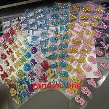 Glitter Letter & Number Stickers, Sparkle DIY Craft Decals For Kids, Scrapbooking, Creative Water Bottle Rhinestone Stickers - Multicolor - View 7