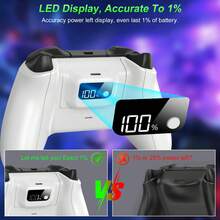 Xb Ox One/S/X/Elite Battery Pack, 1200mAh, LED Display, 3-4 Hours Charging For 40 Hours Playtime, 2000+ Cycles, Black, Not Compatible With Series X/S - View 4