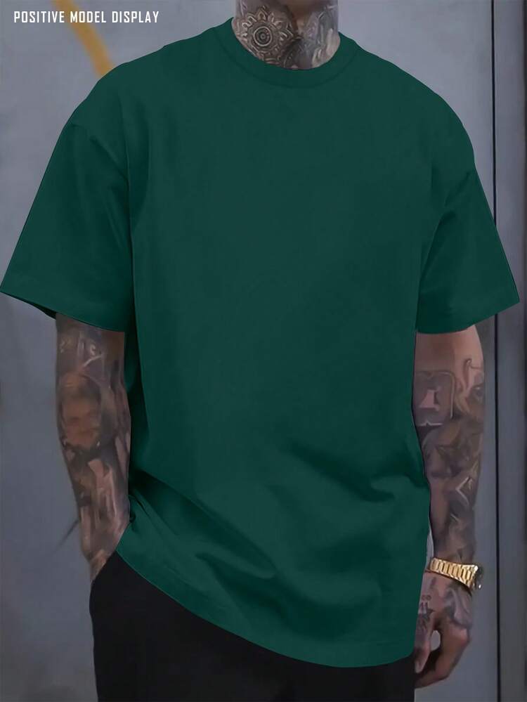 Men's Fashionable Casual T-Shirt - Regular Fit, Short Sleeve, Round Neck, With Various Modern Prints, Perfect For Urban Wear Or Everyday Style, Or As A Gift. - 混合色 11 - 查看 2