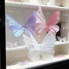 1/3/5 Stücke 3D Schmetterlings Dekorationen, geeignet für Schmetterlings Themenparty und Outdoor Garten Dekoration. Perfekt für Maskenball, Valentinstag, Wanddekoration, Raumdekoration, Karneval, Hochzeit, Junggesellenabschied, Geburtstagsparty, Innenfotografie, Vitrine und Wanddekoration. - Verschiedenfarbig - Übersicht 3
