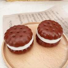 Juguete squishy de crema de chocolate suave y relajante de rebote lento, textura de silicona suave, juguete de comida realista para aliviar la presión, juguete portátil lindo, regalo suave y relajante de rebote lento, diseño de juguete suave y lindo para apretar, juguete realista para apretar - Multicolor - Ver 3