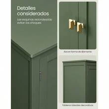 Bathroom Cabinet, Bathroom Cupboard, Kitchen Cabinet, With 4 Doors, Adjustable Shelves, 30 X 60 X 110 Cm, White MBBC552P31 - 白色 - 查看 7