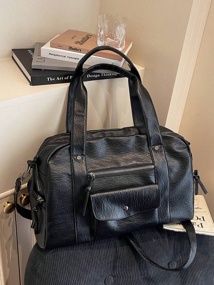 Bolso ligero de gran capacidad para viajes cortos para mujer, bolso de mano de moda para viajes de negocios, bolso de equipaje portátil, bolso de gimnasio para entrenamiento deportivo, bolso de un solo hombro bajo el brazo, bolso bandolera para desplazamientos, bolso tote con múltiples bolsillos