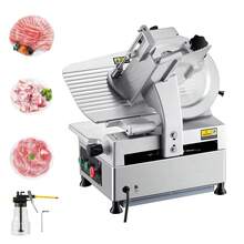 Automatic Meat Slicer, 180W + 370W Deli Slicer With A 12 Inch Premium 65Mn Blade, 0-0.3 Inch Adjustable Thickness, Electric Food Slicer Machine For Meat, Vegetables, Hard Bread, And Cheese - Silver - View 8