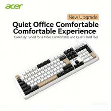 Acer Wireless Keyboard And Mouse Set. Easy To Use, Quiet Office Work, Membrane Keyboard, Good Typing Feel, Desktop Computer Dedicated Keyboard And Mouse. - View 3