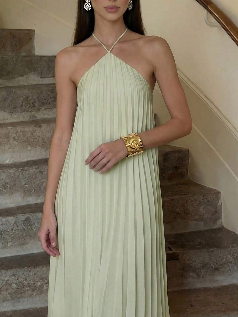Women Midi Dresses - Green - View 1