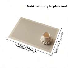 Rectangular Polyester Placemat, Blue And White Chinese Peony Floral And Blue Border Print, Waterproof Heat-Resistant Washable Table Decor Mat, Suitable For Table Decoration And Heat Insulation - Multicolor - View 4
