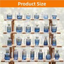 Tomnk 12/18/24/36pcs Glass Bud Vase Set, Small Flower Vase For Centerpieces, Clear/Blue/Pink Bud Vases In Bulk, Mini Vintage Vase For Rustic Wedding Decorations, Mother's Day Decor, Ideal Mother's Day Gift - 彩色 - 查看 11