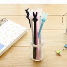 Cartoon Rabbit-Kun Neutral Gel Pen, Cute Long-Eared Rabbit Signature Pen, Creative Student Water Pen, Back To School - Multicolor - View 2