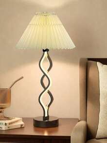 LED Seaweed Fabric Table Lamp, Creative Minimalist Design Table Lamp, Suitable For Bedroom, Living Room, Office, Bedside Daily Lighting, Reading Lighting, Decorative Table Lamp, Atmosphere Night Light - Desk Lamp - View 7