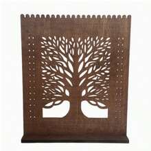 2D Flat, 1pc Vintage Tree-Shaped Jewelry Display Stand - Wooden Earring Holder, Suitable For Earrings, Necklaces, Bracelets - Home Decor Artwork - Multicolor - View 4