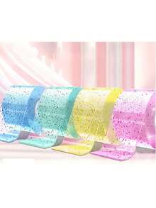 1pc Transparent Colorful Nano Double-Sided Adhesive Tape PET Glitter Powder Hook And Loop Roll Bubble Blowing No-Trace Glue - Multicolor - View 1
