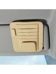 Car Sun Visor Organizer Clip, Multifunctional Interior Glasses Holder, Card Holder, ID Clip, Ticket & Business Card Storage Pouch - A - View 11