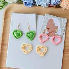 1 buc. Cutter pentru argilă polimerică în formă de inimă cu două straturi, matriță mini goală de înaltă precizie pentru fabricarea de bijuterii DIY, cercei și pandanturi handmade - Portocale - Vizualizare 5