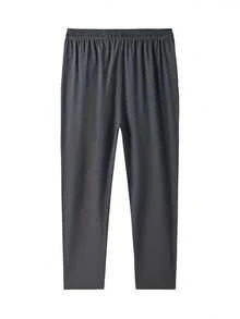 Pantalones Deportivos Talla Grande Hombre, Ajuste Extragrande para Hombres Altos y Robustos, Transpirable Cómodo Versátil Moderno Ideal Fitness y Ejercicio - humo gris - Ver 7