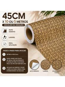 Self-Adhesive PVC Wallpaper, Washable, Decorative Wood Pattern, 5m X 10m Roll, For Home Renovation And Decoration, Living Room, Bedroom, Kitchen, Furniture, Patterned Wall Covering. - M202 - 查看 2