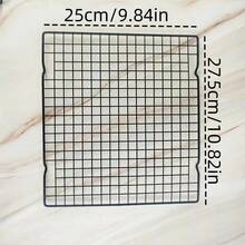1pc Black Mesh Cooling Rack, High Foot Baking Cooling Rack, Oil Draining Rack, Roasting Grid, Baking Accessories, Suitable For Home, Kitchen, Restaurant, Hotel, Bakery, Outdoor - Black - View 14
