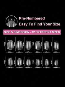 120pcs Short Almond Shaped Acrylic Nail Tips, Pre-Formed Semi-Matte Full Coverage Square Transparent Gel Press-On Fake Nails For Nail Extension, Home DIY Manicure - 彩色 - 查看 7