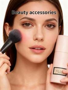 Elegantes süßes rosa Mode-Make-up-Pinselset mit tragbarem Aufbewahrungseimer, praktischer integrierter Aufbewahrungsbox, praktisches tägliches Reise-Beauty-Tool, luxuriöses kleines Geschenk für Make-up-Enthusiasten und Freunde GUCCI-GIFT-25 - Pink - Übersicht 2